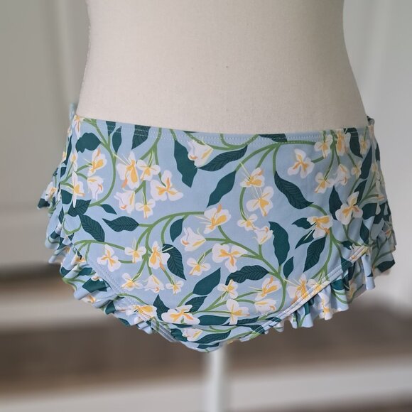 IDOPIO 3 Piece  Floral Bikini  with Cover Up Maxi Sarong Sz. Large NWT - Picture 3 of 14